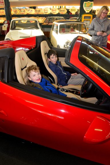 Harry in a Ferrari